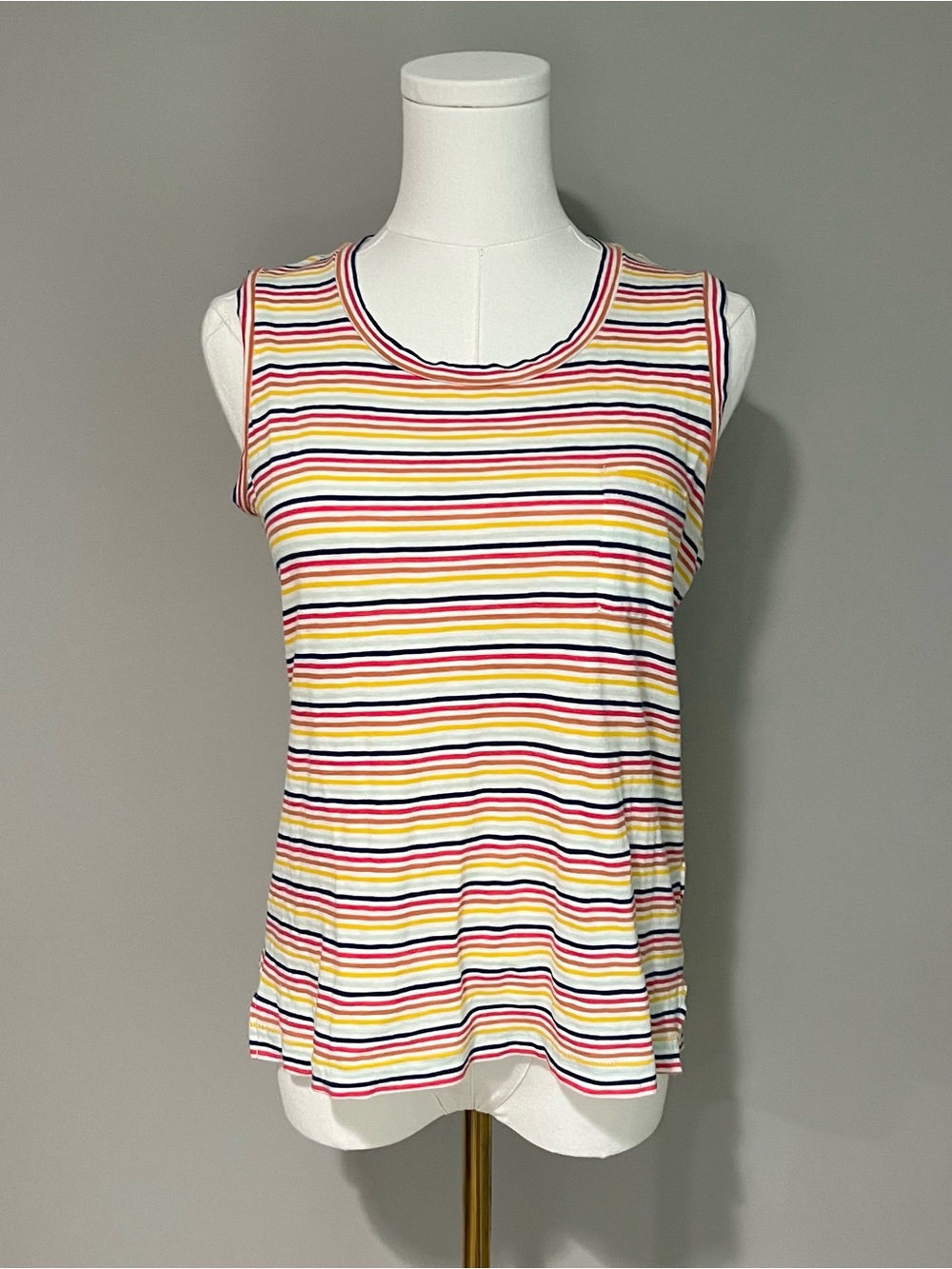 Madewell 100% Cotton Striped Tank Top Size XS
